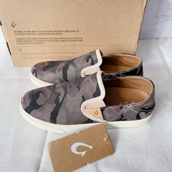 OluKai Shoes - Olukai Pehuea Pa'i Womens Soft Pink/Ke Au Camo Slip-on Shoe Loafer US 6